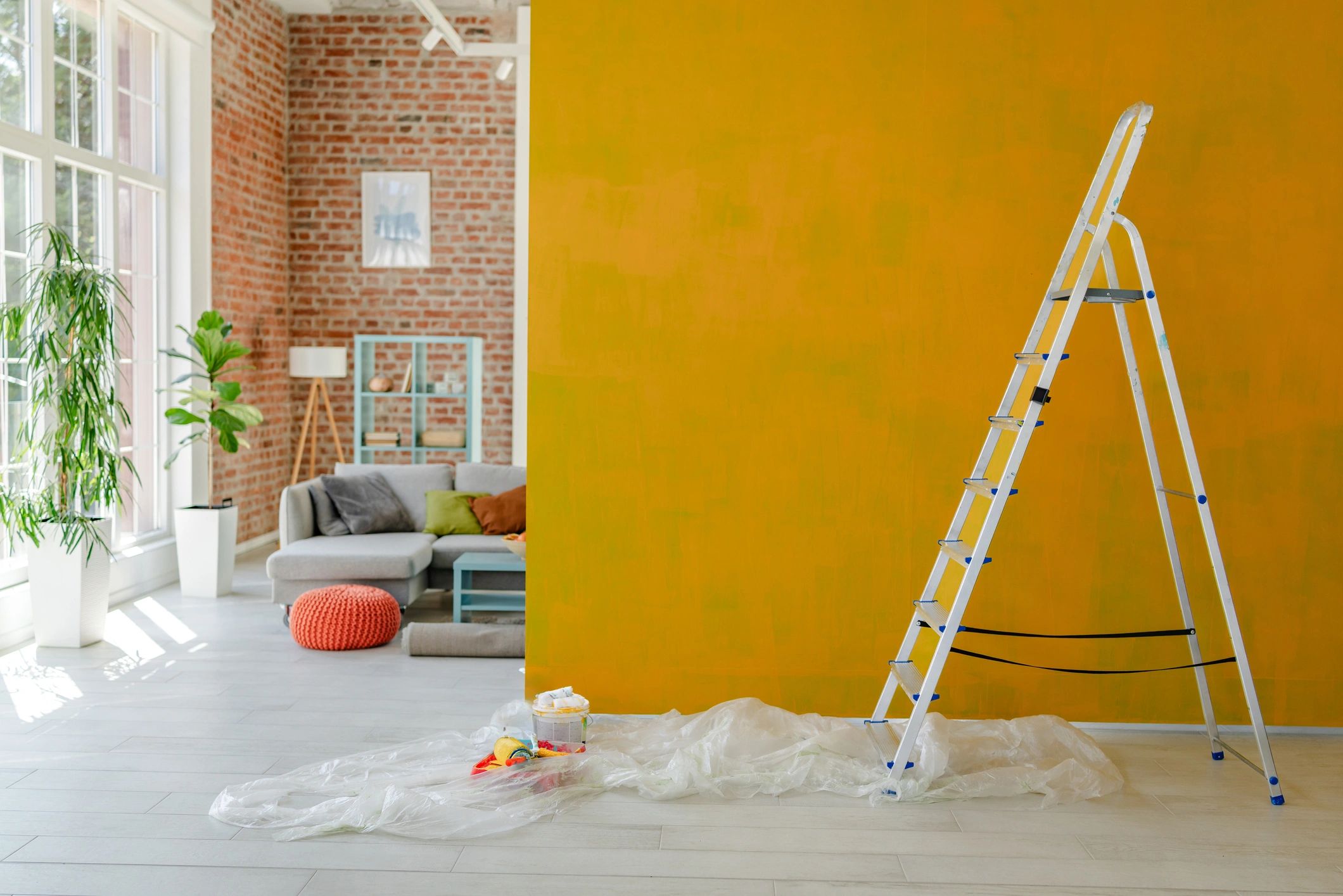 Freshly renovated interior space